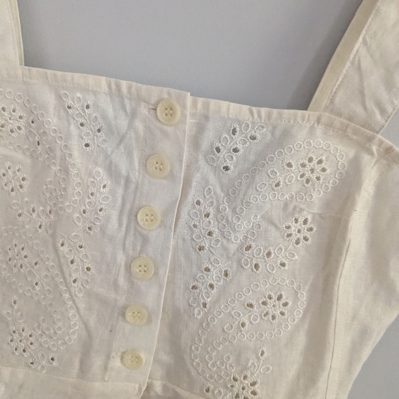 NEW Women's Free People Small I Want You Babe White Blouse Tank - Picture 5 of 7